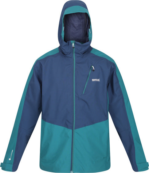 Regatta Highton II Outdoorjack Men Navy Blue Turquoise Size XL