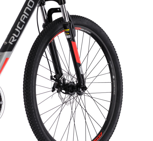 Rucanor Lux 27,5 pollici 51 cm Uomini 21 V Freno a disco meccanico rosso argento
