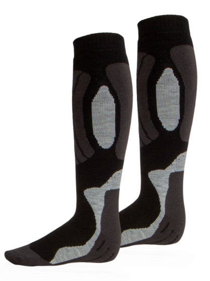 Rucanor Svindal Ski Socken 2-Pack unisex schwarz grau Größe 35-38