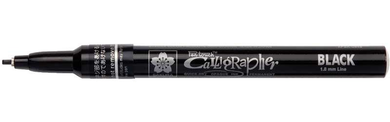 Sakura kalligrafi hauger 1,8 mm aluminium melamin svart