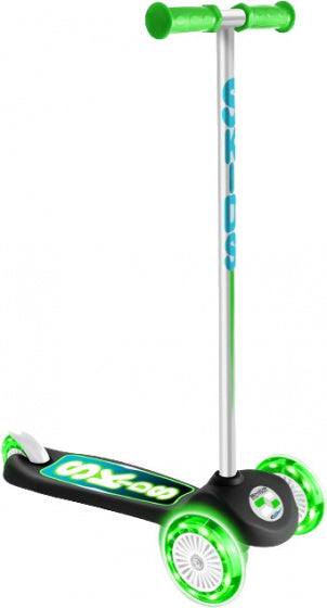 Control de patines intermitente para niños de 3 ruedas Paso de freno de pie verde negro