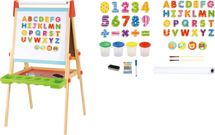 Toky Toy 2 i 1 uddannelsesmæssigt tavlemagnet-tavle 56-stykke