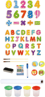 Toky Toy 2 i 1 uddannelsesmæssigt tavlemagnet-tavle 56-stykke