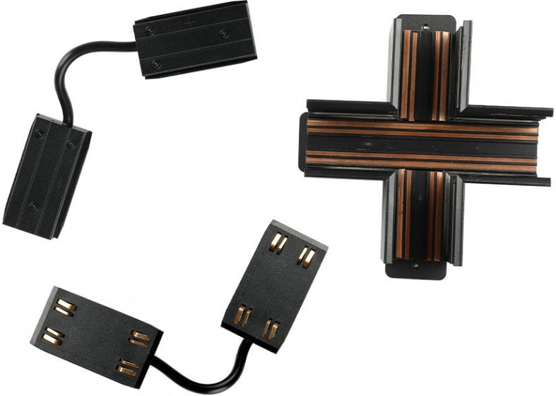V-TAC Cross-Anschluss Magnetrails IP20 Stahl schwarz