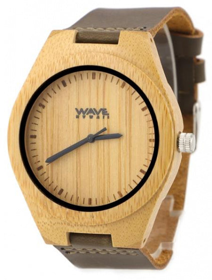 Wave Hawaii Watch Citizen Miyota Men 4,5 cm bambus hnědá